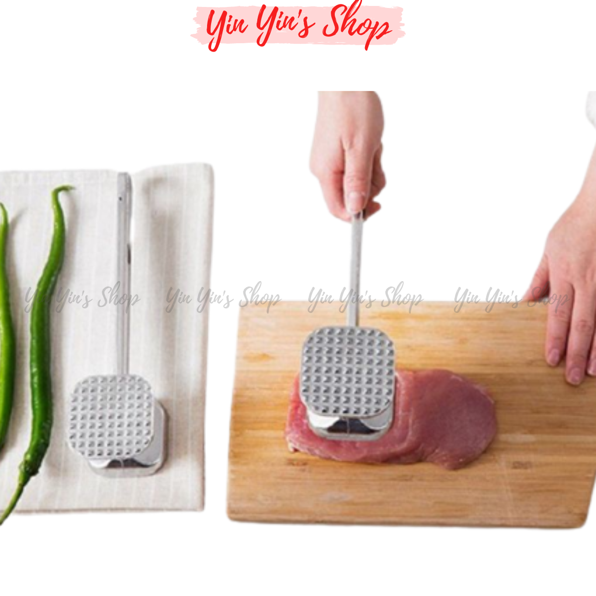 Búa Đập Thịt, Đá 2 Mặt Chất Liệu Nhôm Size To