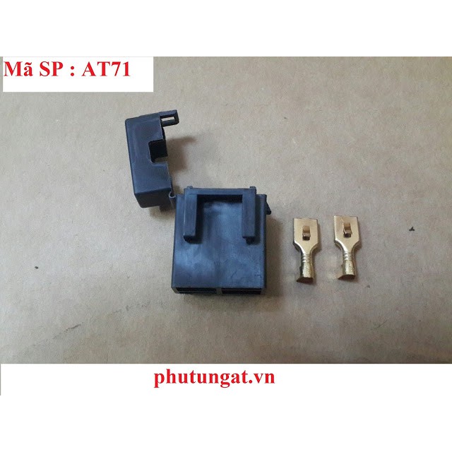 Bộ hộp cầu chì xe máy màu đen - AT71 ( 1 bịch 10 bộ)