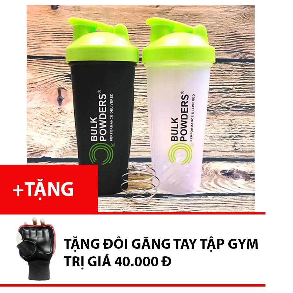 Bình nước thể thao bình lắc Shaker tập GYM lắc Whey Bulk Powders Nhật Bản