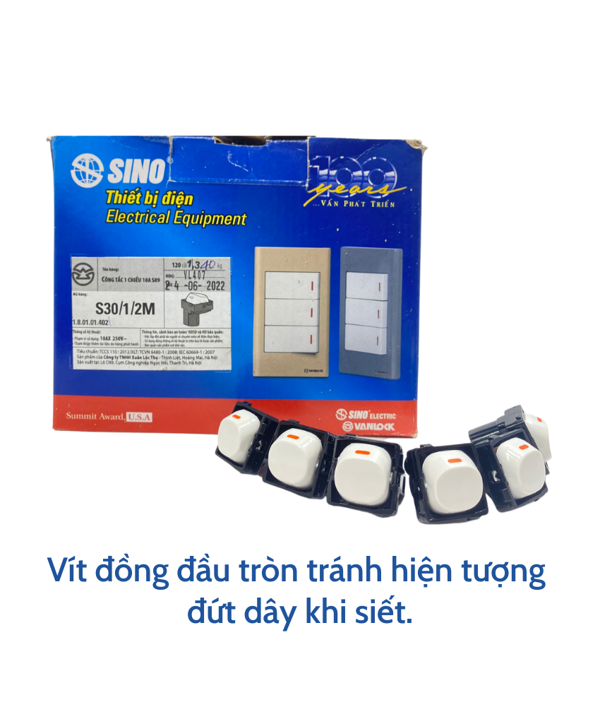 Công Tắc 1 Chiều Sino (S30/1/2M)