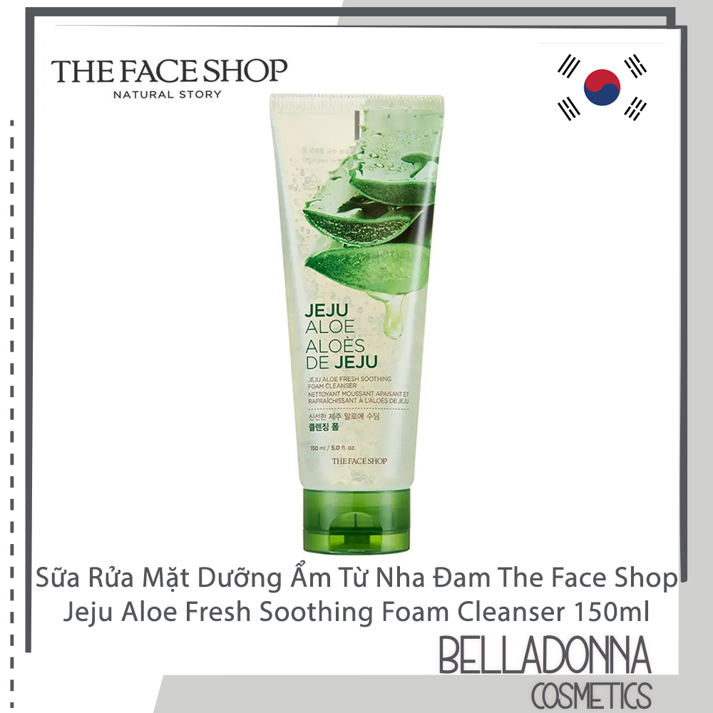 [HCM] Sữa Rửa Mặt Dưỡng Ẩm Từ Nha Đam The Face Shop Jeju Aloe Fresh Soothing Foam Cleanser 150ml