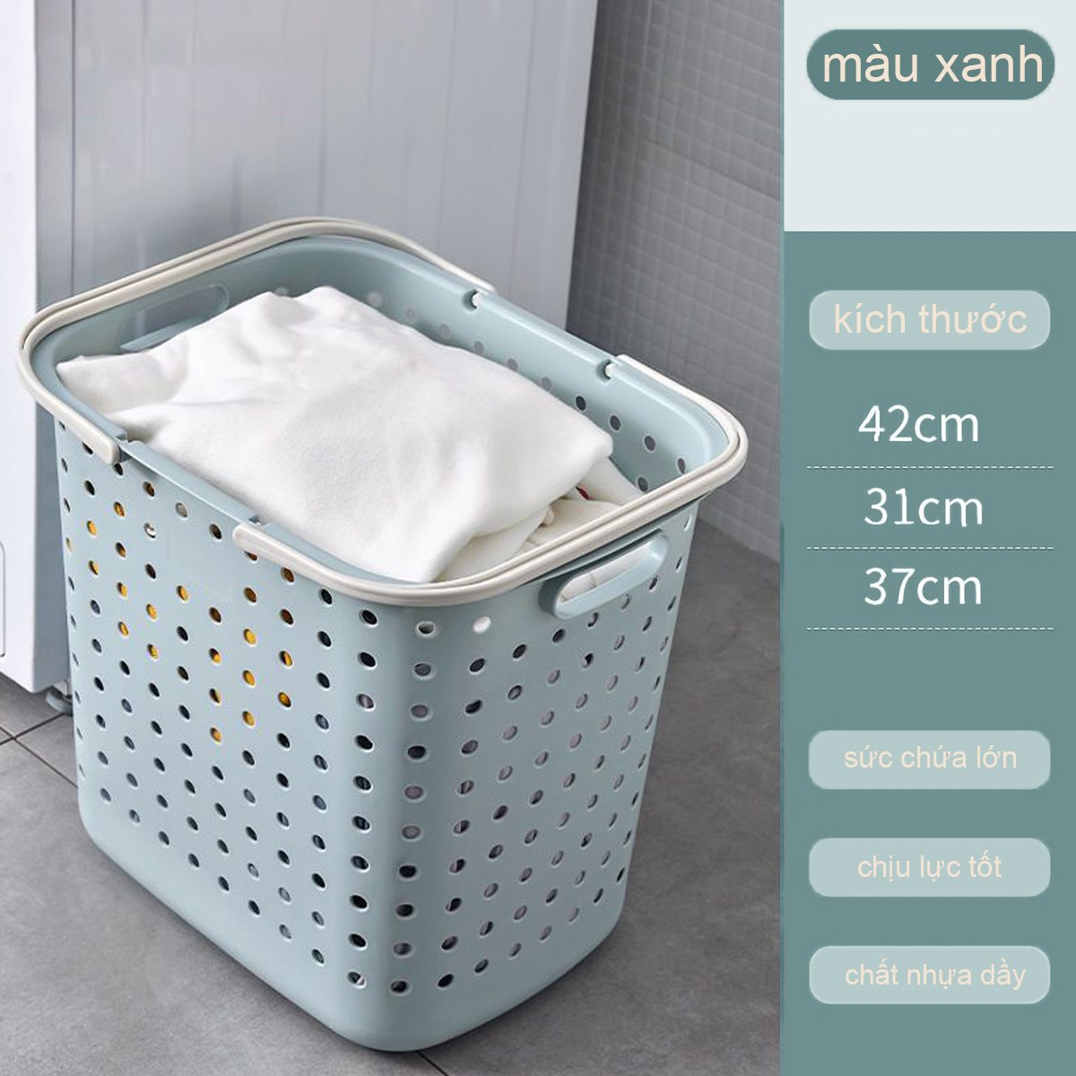 Giỏ đựng quần áo có quai xách