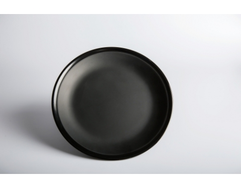 Dĩa Nhựa Melamine Tròn Nhám Đen