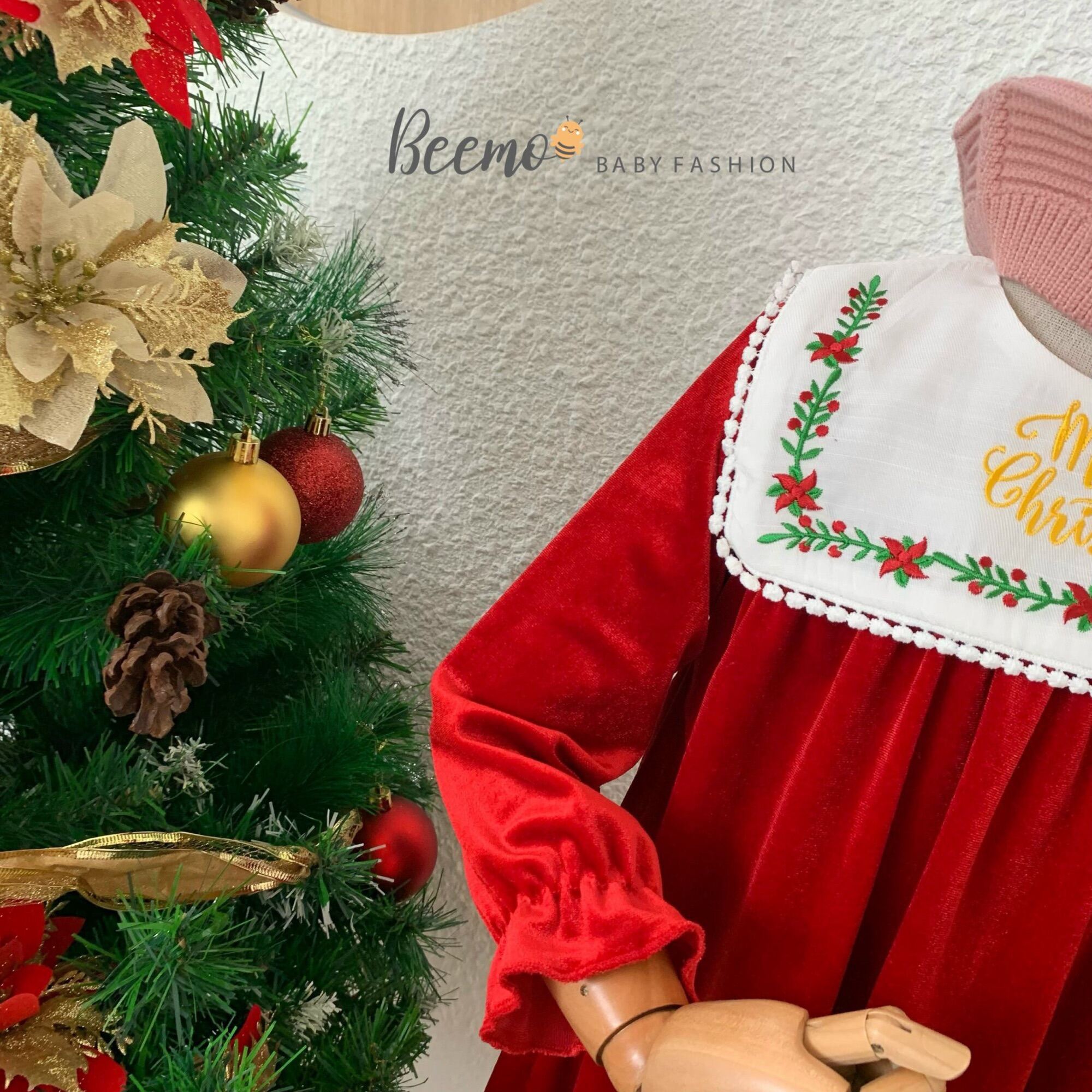 SET VÁY NHUNG NOEL SIÊU XINH CHO BÉ