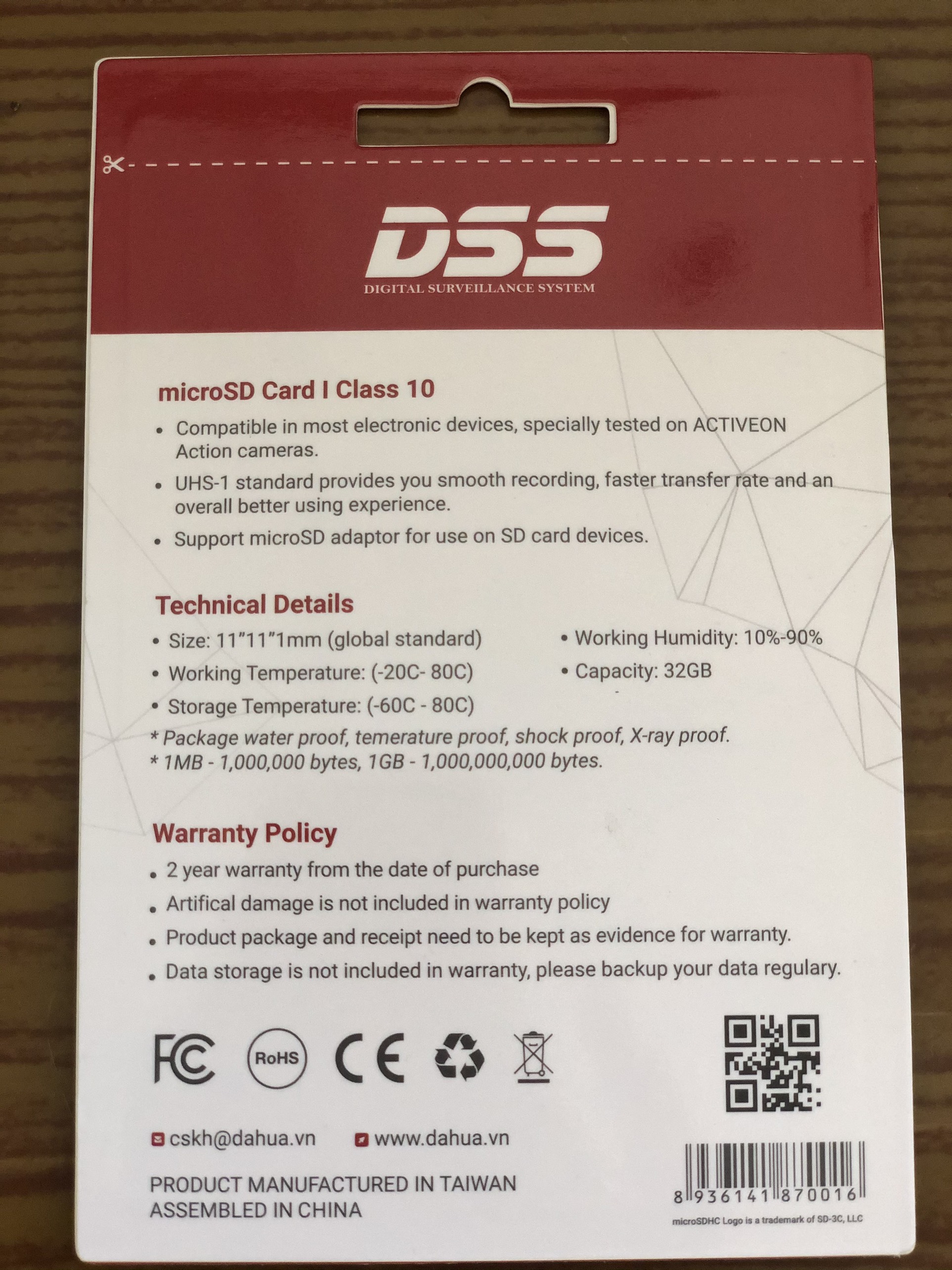 Thẻ Nhớ 64gb DSS , thẻ nhớ 64g class 10