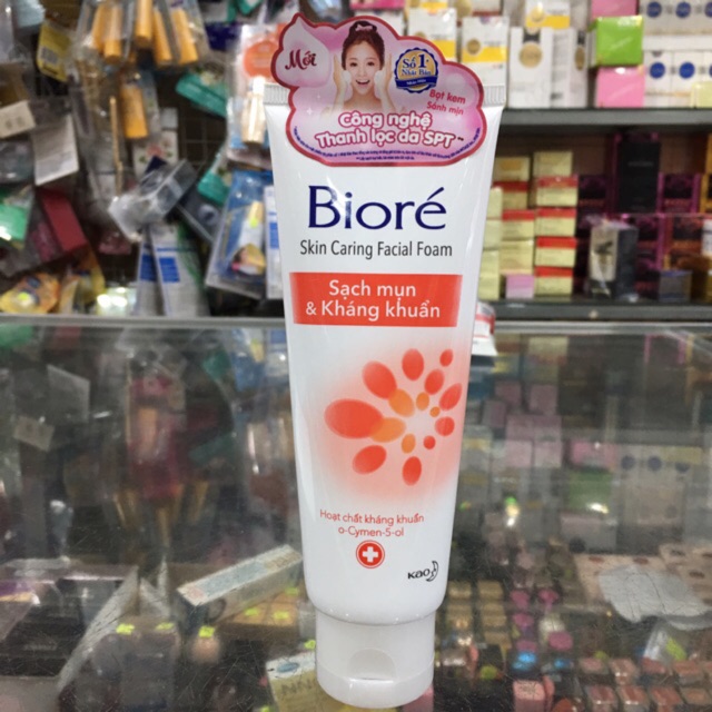 Sữa rửa mặt Biore Kháng khuẩn Sạch mụn 100g