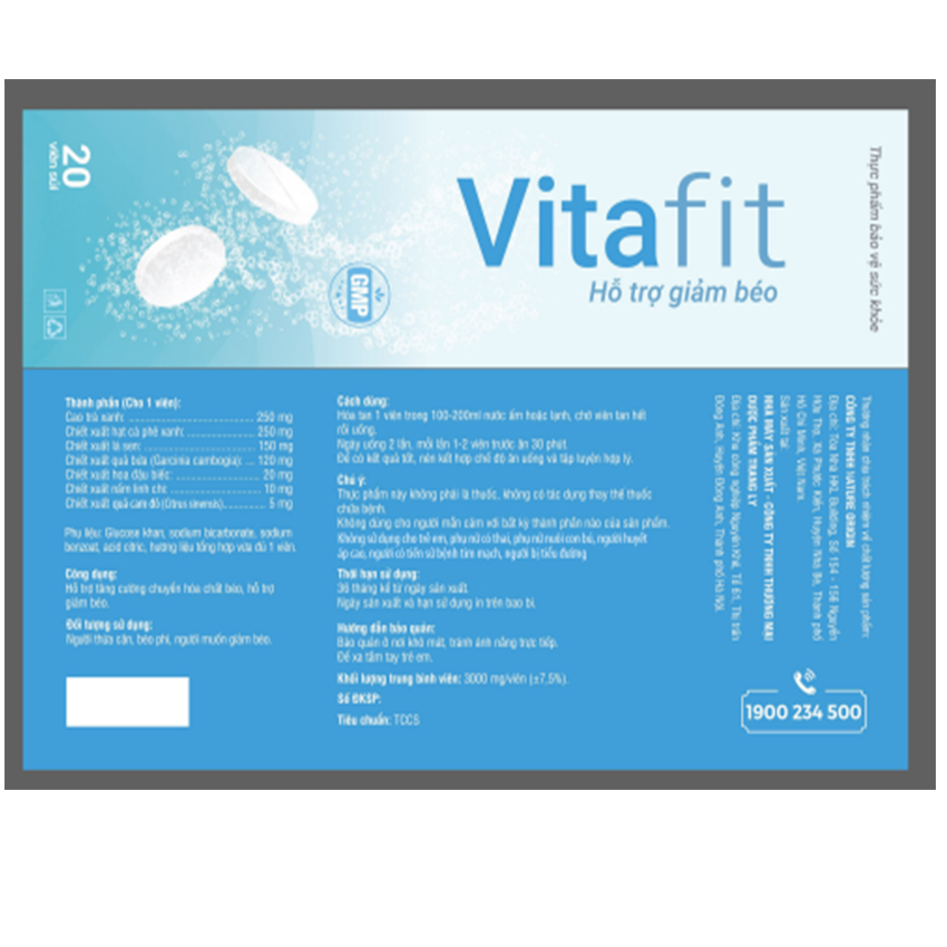 Vitafit – Hỗ Trợ Giảm Béo (Hộp 20 Viên Sủi) Yes Pharmacy