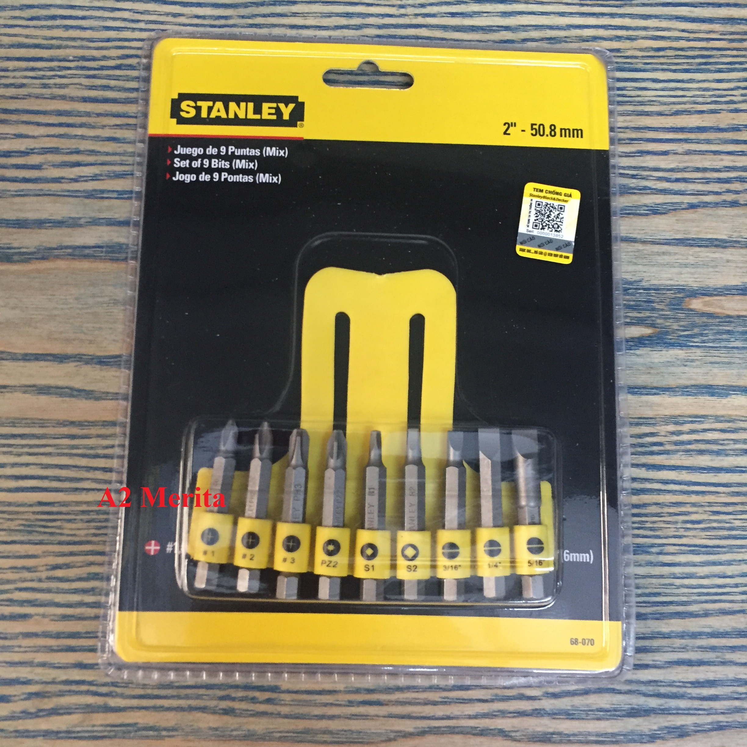 Bộ đầu vít 9 chi tiết stanley 68-070-23