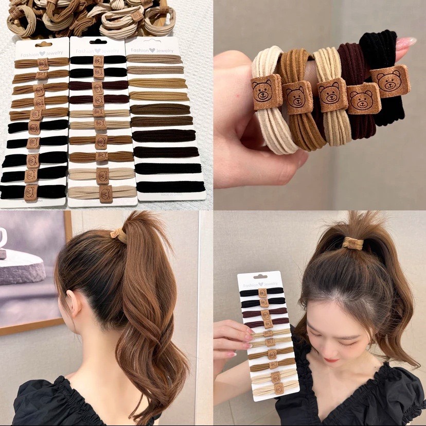 Dây buộc tóc co giãn xinh xắn nhiều màu