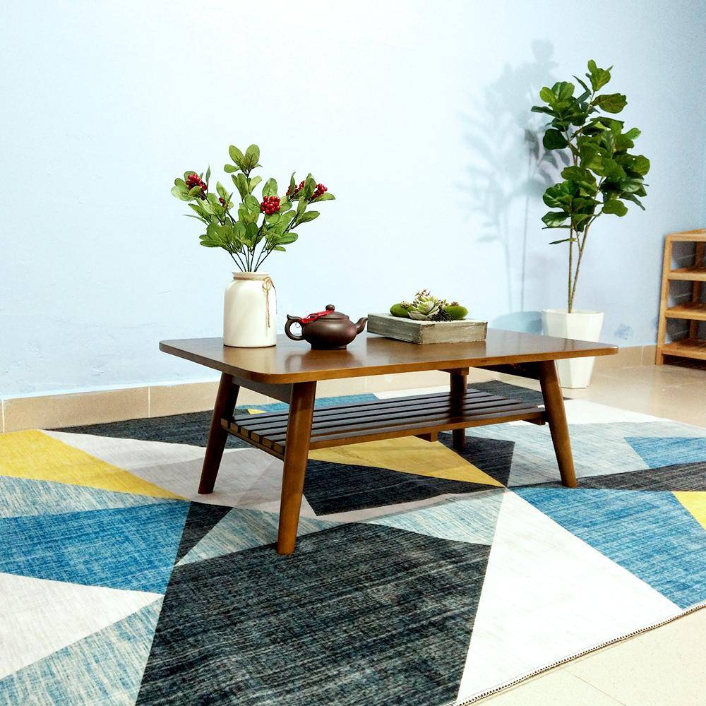 [Freeship] Bàn trà, bàn sofa xếp gọn phòng khách IBIE Chiba có phên gỗ cao su tùy chọn kích thước, màu sắc, phong cách tối giản, hàng loại 1 sơn PU 3 lớp chuẩn xuất khẩu Nhật/Hàn