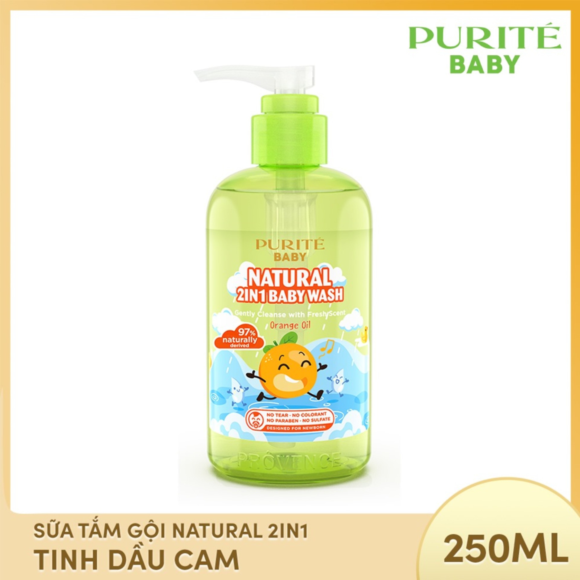 Sữa Tắm Gội Purité Baby Natural 250ml