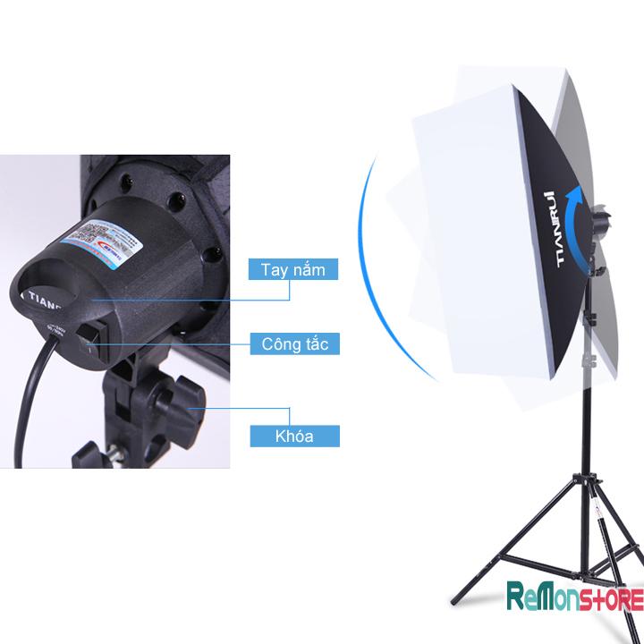 Set 2 đèn chụp sản phẩm TIANRUI (Kèm 2 đèn led siêu sáng tùy chọn công suất)