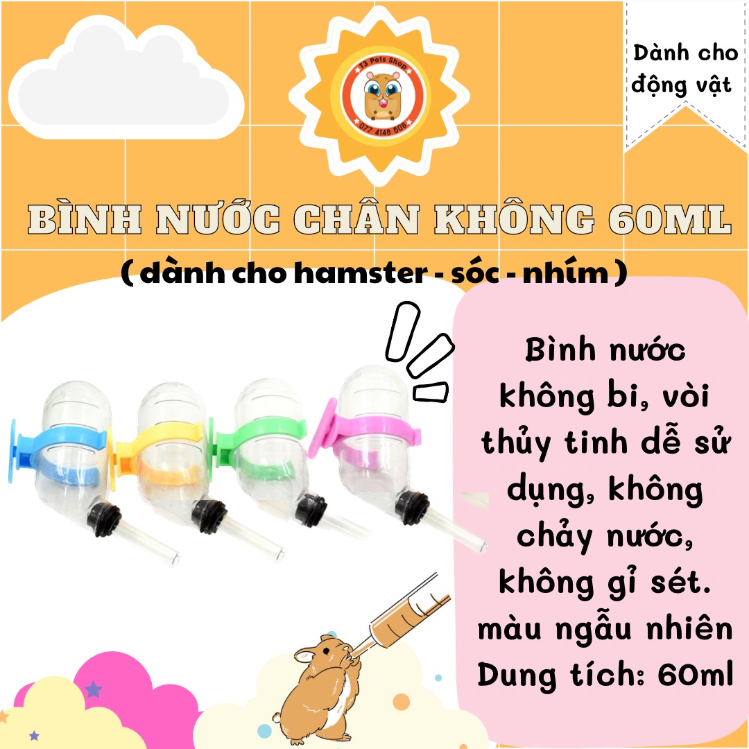 Bình chân không 60ml dành cho hamster