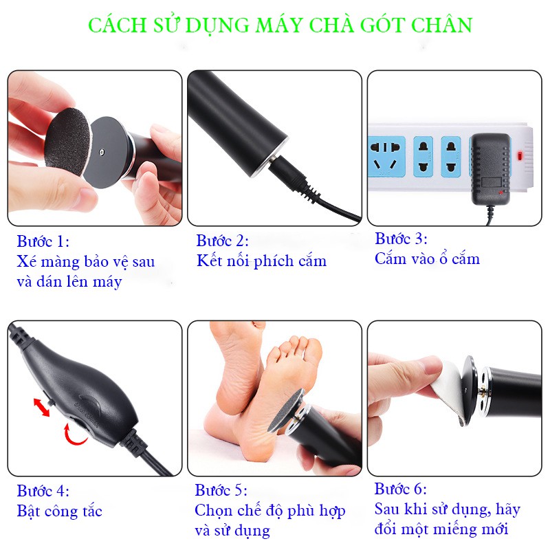Máy chà gót , máy trà gót chân