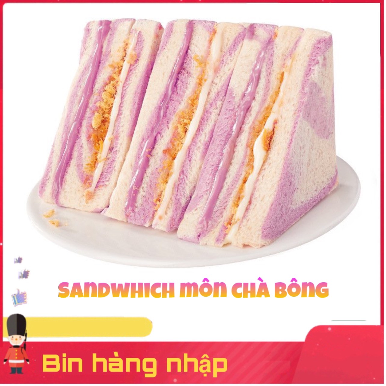Sandwich khoai môn chà bông ngon béo