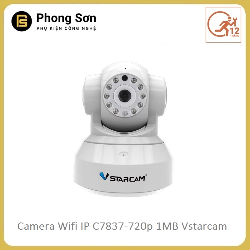 Camera  wifi ip C7837 720p Vstarcam (màu đen+trắng )