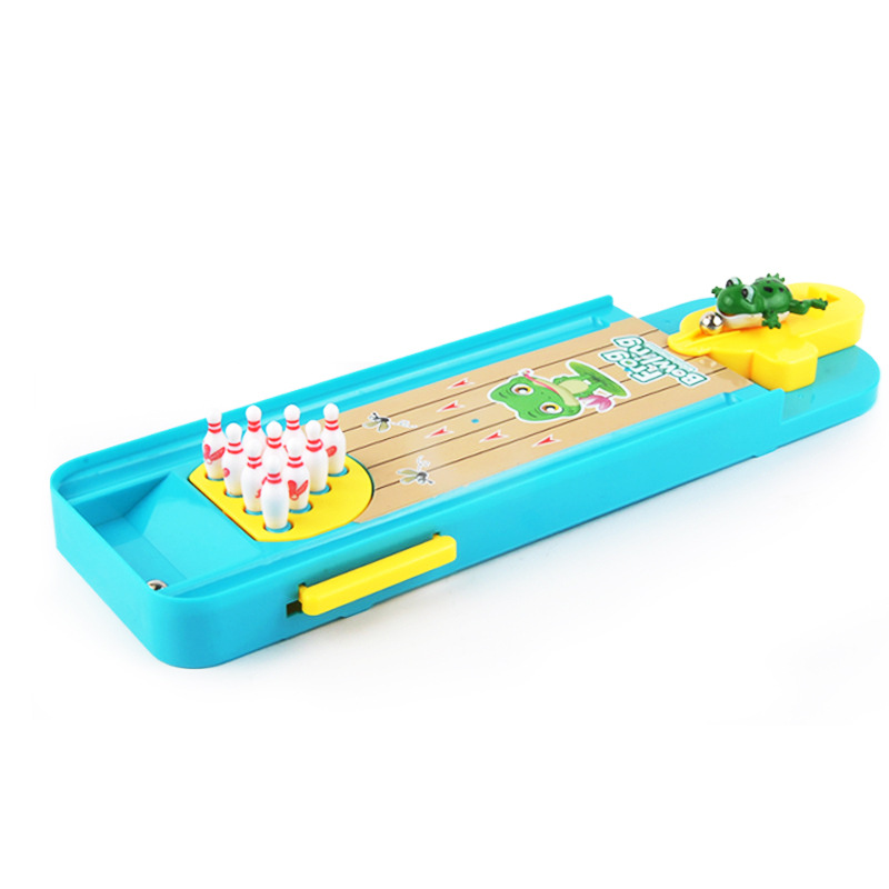 Bộ Đồ Chơi Bowling Cho Bé. Bàn Chơi Bowling Ếch Con Ném Bowling