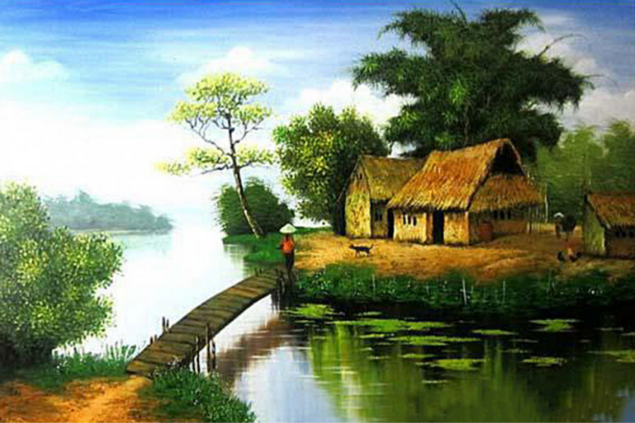 Tranh treo tường quê hương sẽ làm cho ngôi nhà của bạn thêm phần ấm cúng và đậm chất Việt. Bức tranh phong cảnh xanh rì rầm hay những hình ảnh về con người nông thôn sẽ là điểm nhấn hoàn hảo cho không gian sống của bạn.
