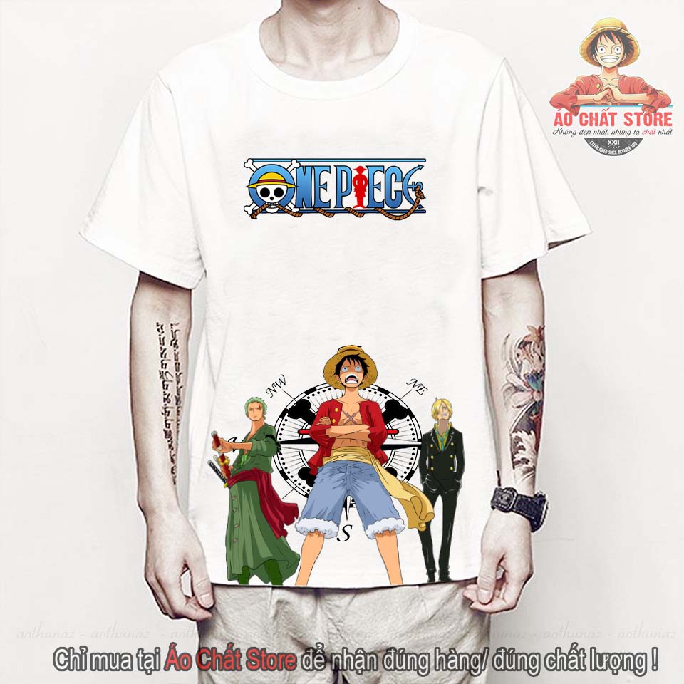 Áo thun one piece luffy zoro sanji đẹp - áo luffy zoro sanji đảo hải tặc mẫu mới op174