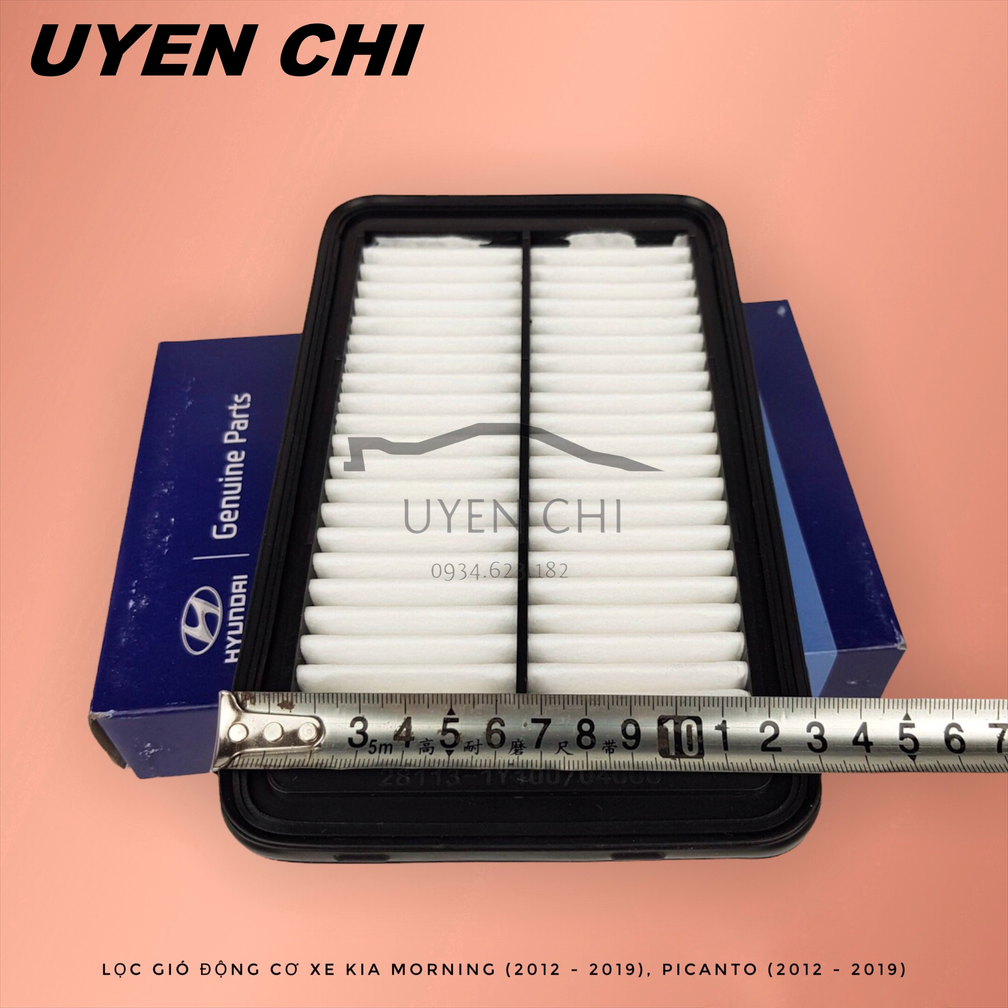 Lọc gió động cơ xe Kia Morning (2012 - 2021), Picanto (2012 - 2021) (Mã sản phẩm: 281131Y100 / 2811304000)