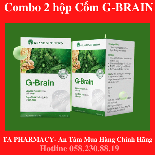 [HCM]Combo 2 hộp Cốm sữa tảo non G-Brain - Hỗ trợ phát triển trí não thông minh tăng cường sự tập trung- TAPHAR