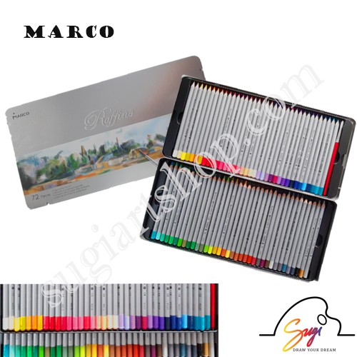 Chì màu nước Marco Raffine 72 màu-Dụng cụ vẽ Tâm Tâm