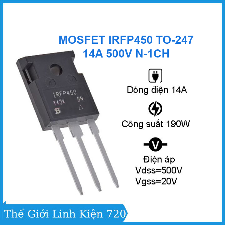 Mosfet irfp450 to-247 14a 500v n-1ch