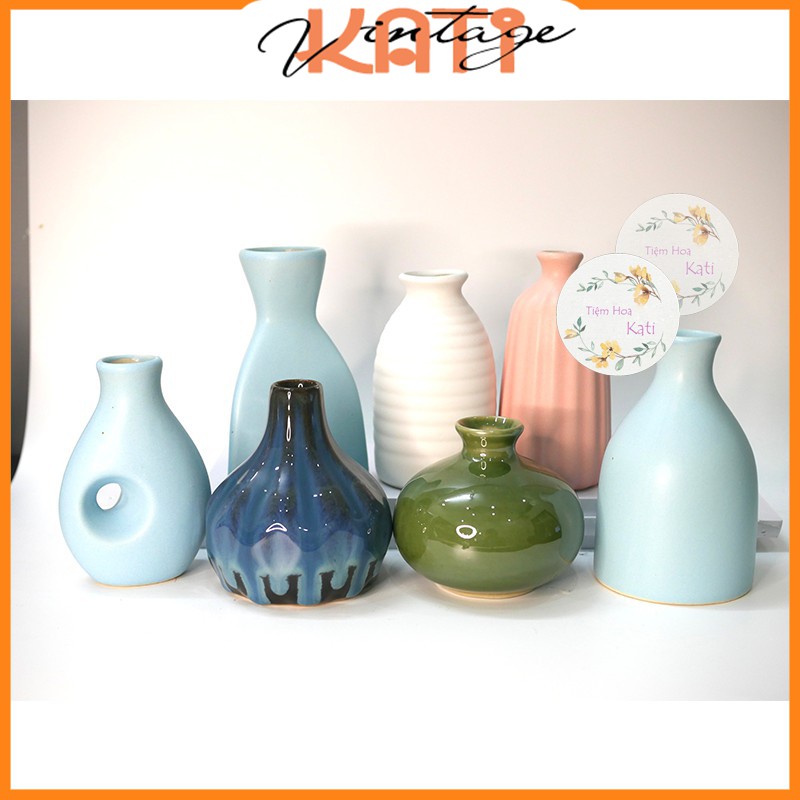 BÌNH GỐM - Lọ gốm trang trí - decor - bát tràng- [204]