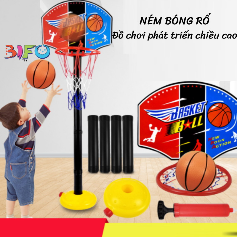 Bộ đồ chơi ném bóng rổ phát triền chiều cao cho bé đồ chơi bằng nhựa điều