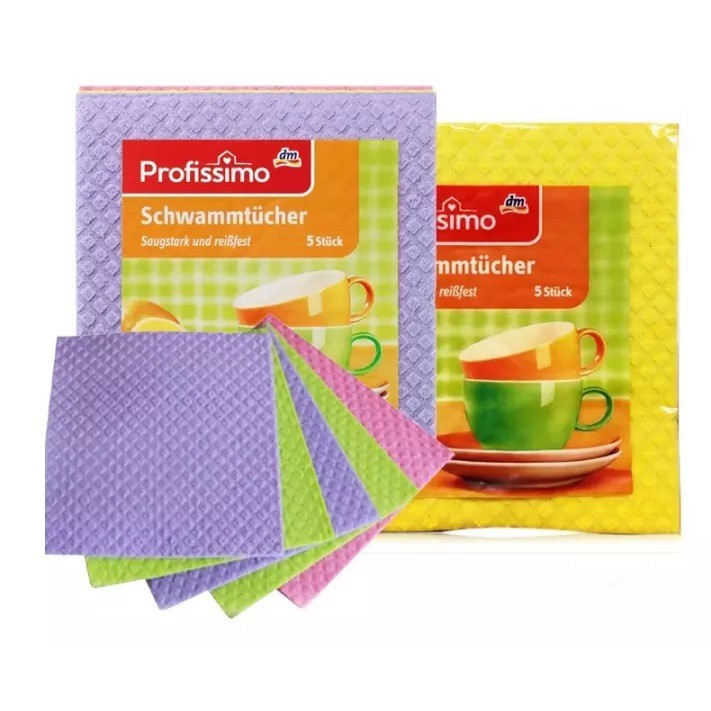 Khăn lau xốp đa năng Profissimo Đức (5 miếng)