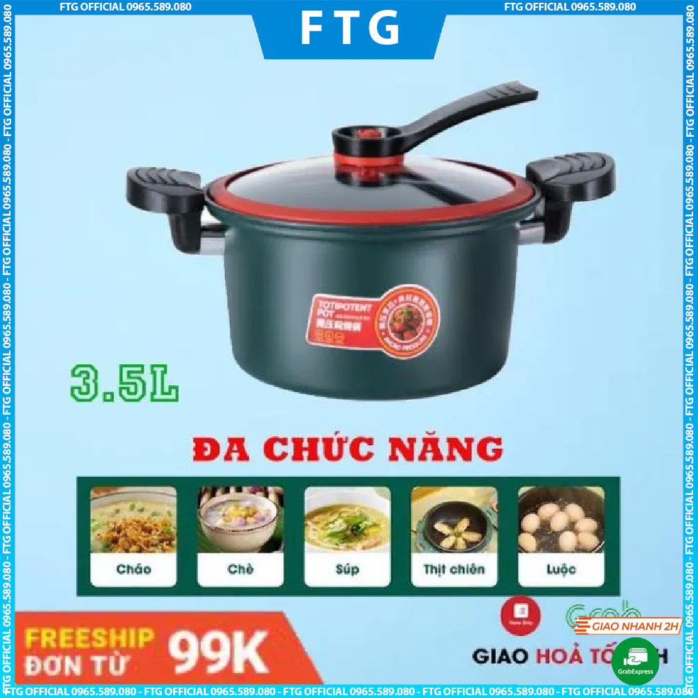 [BH 1 năm] Nồi Áp Suất Đa Năng Mini Totipotent Pot 3.5L