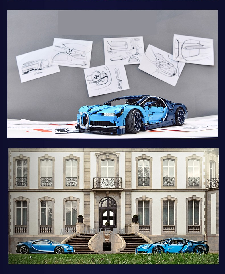 Mô Hình Lắp Ghép Xe Đua Bugatti Chiron Tỉ Lệ 1 : 8( 4031 mảnh)