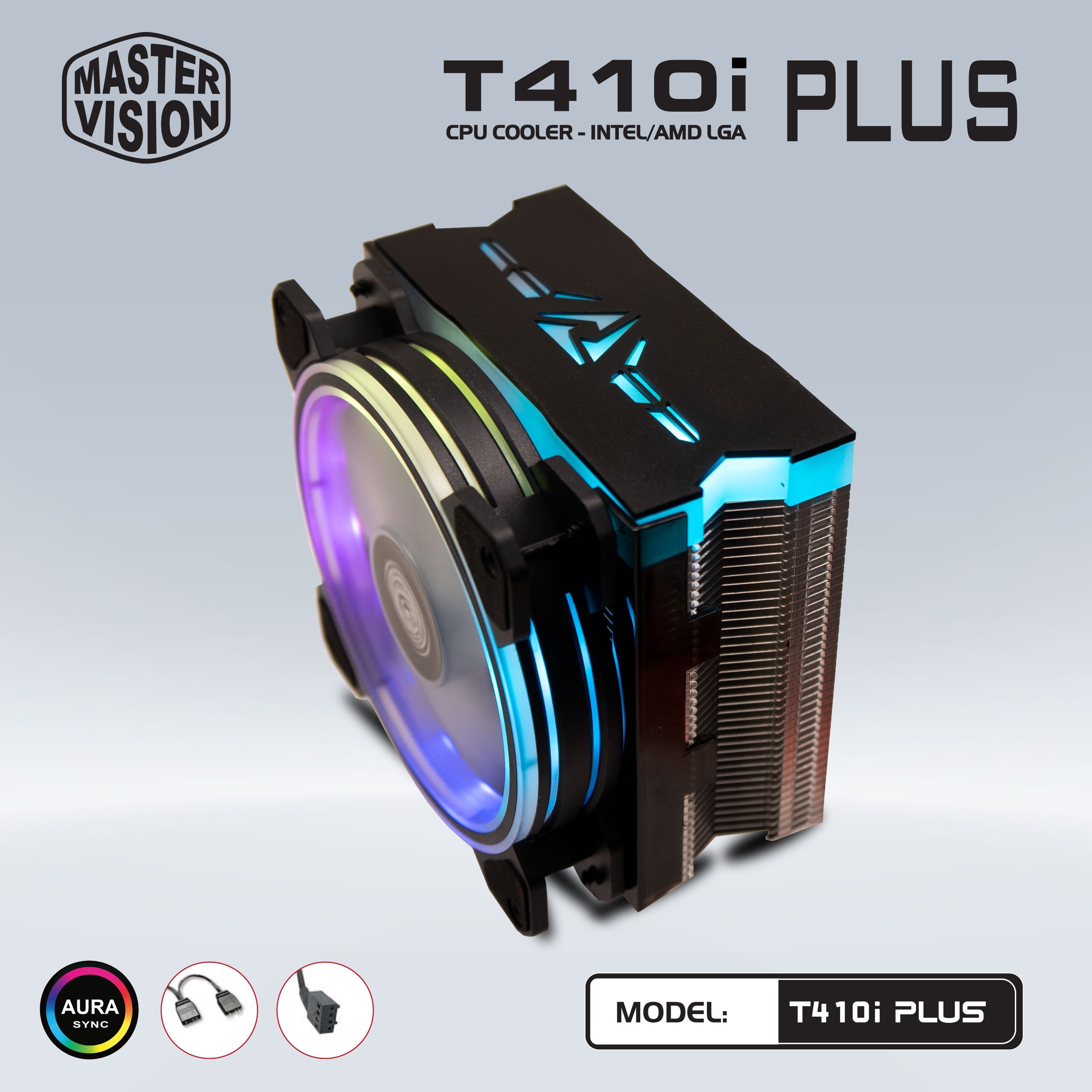 Quạt CPU VSP Cooler Masster T410i PLUS Led ARGB