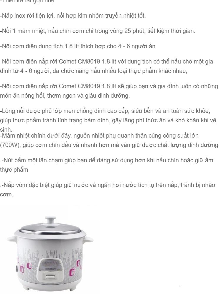 Nồi cơm điện Mysuta 1.8 lít