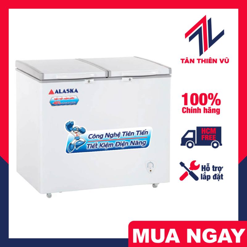 Tủ Đông/Mát Alaska 350 Lít BCD-3568N - HÀNG CHÍNH HÃNG - BẢO HÀNH 2 NĂM