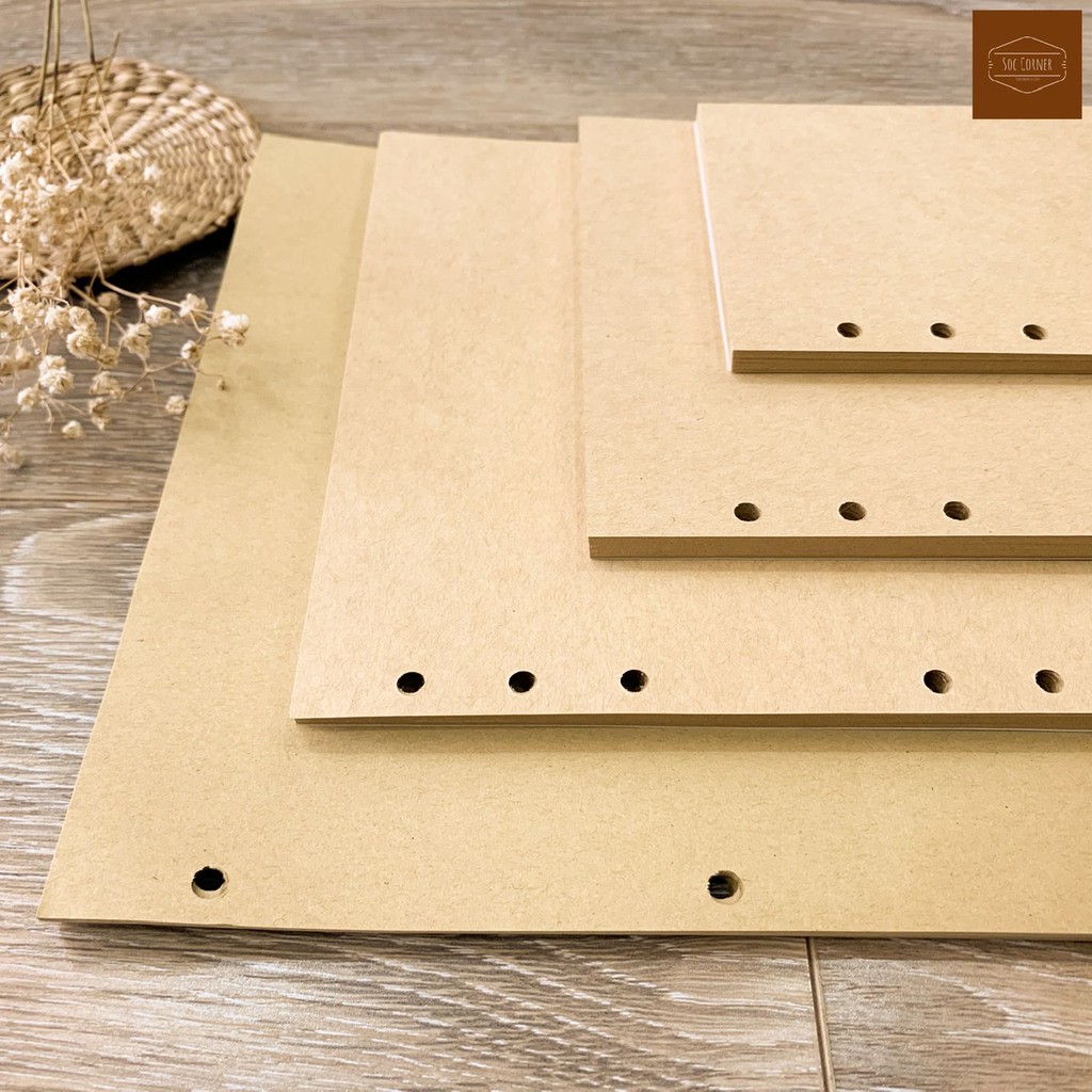[HCM]Giấy refill Kraft bìa còng A6/A5/B5/A4