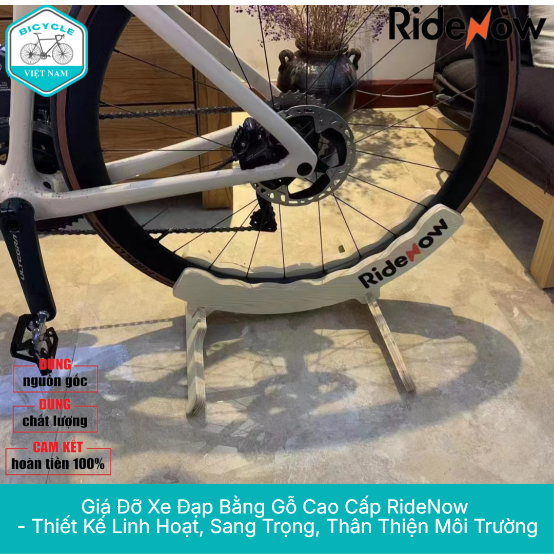 Giá Đỡ Xe Đạp Bằng Gỗ Cao Cấp RideNow – Thiết Kế Linh Hoạt, Sang Trọng, Thân Thiện Môi Trường