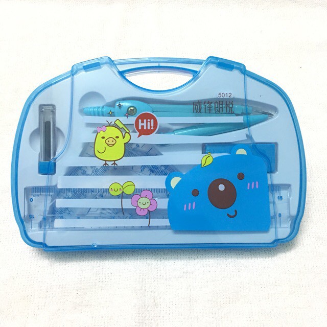 Bộ Compa 8 Món, Bút Chì Bấm Gstar GS-06 ( Giao Màu Ngẫu Nhiên )
