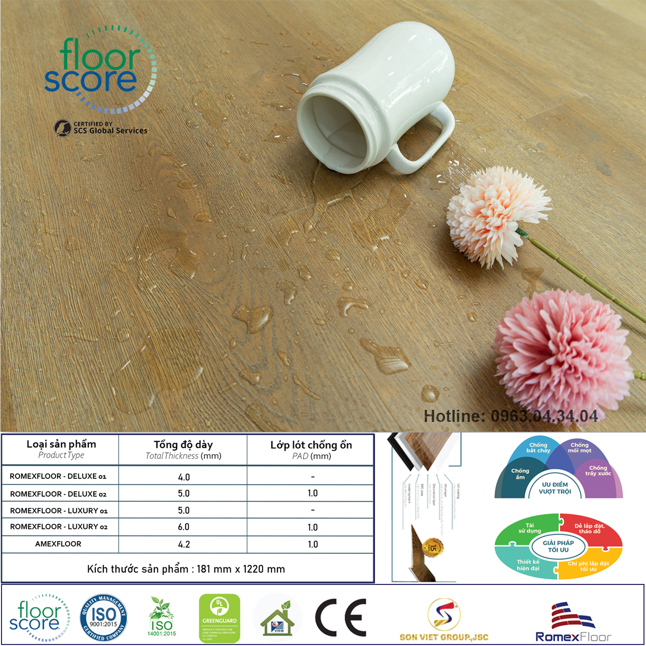 Sàn gỗ spc Romexfloor S005