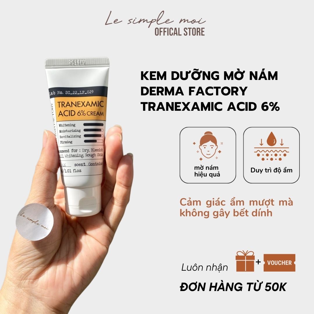 Kem Dưỡng Giảm Thâm Nám Derma Factory Tranexamic Acid 6% Cream