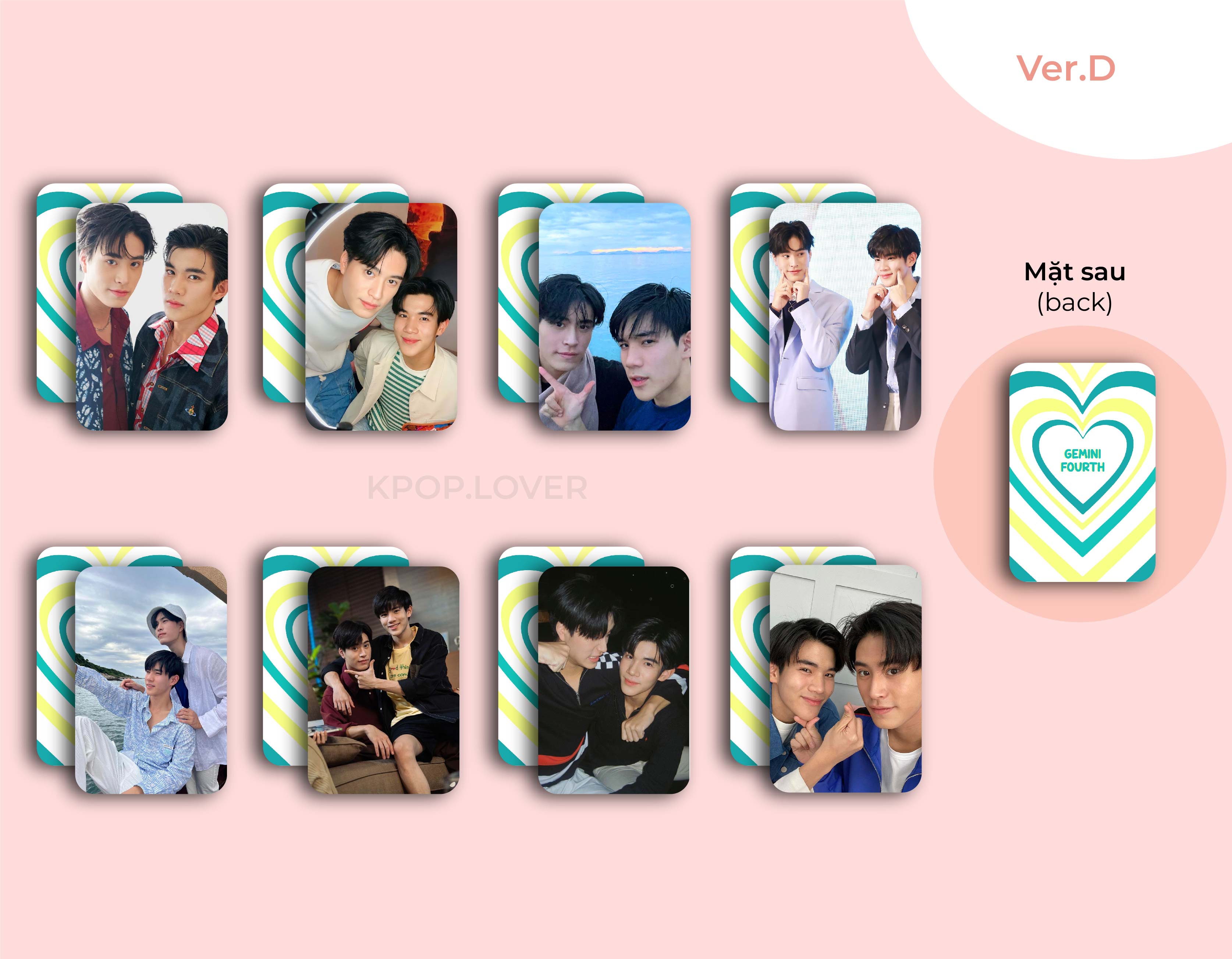 Set 8 card bo góc geminifourth