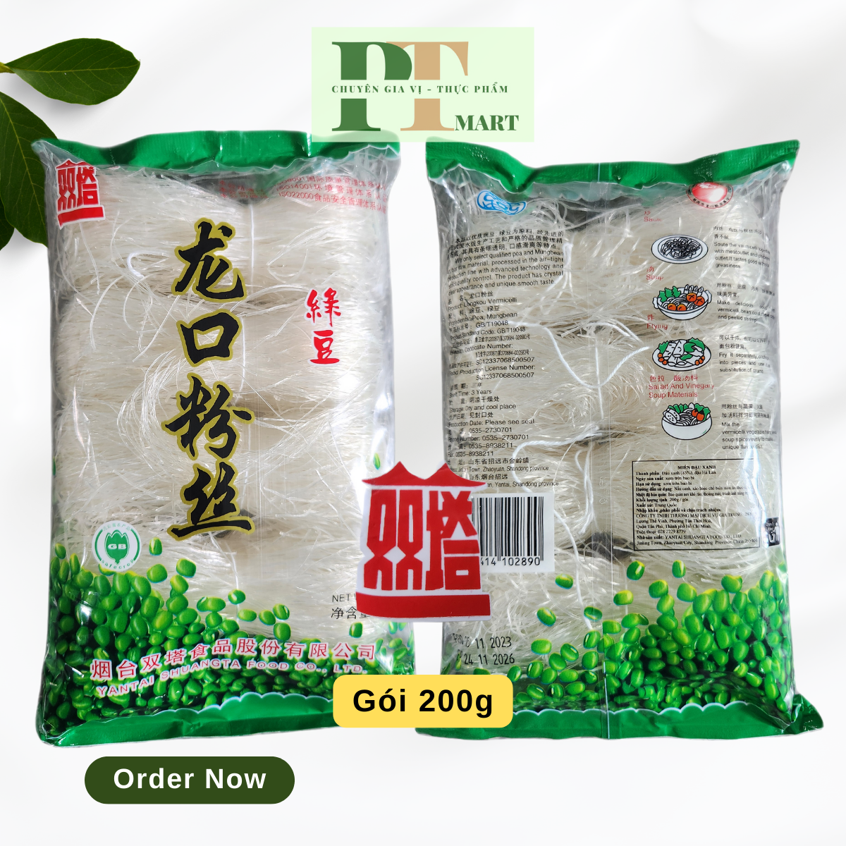 200g Bún tàu (Miến) Khô Đậu Xanh hiệu Tháp Đôi
