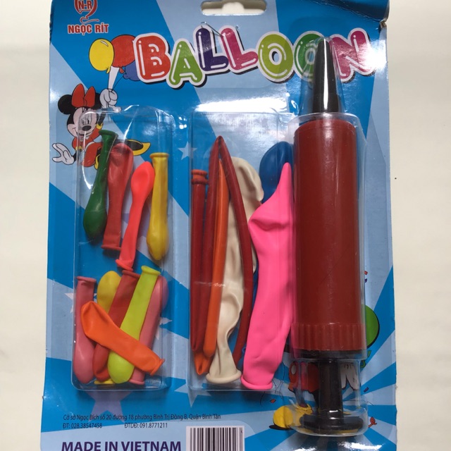 [HCM]Vĩ đồ chơi bong bóng & ống bơm