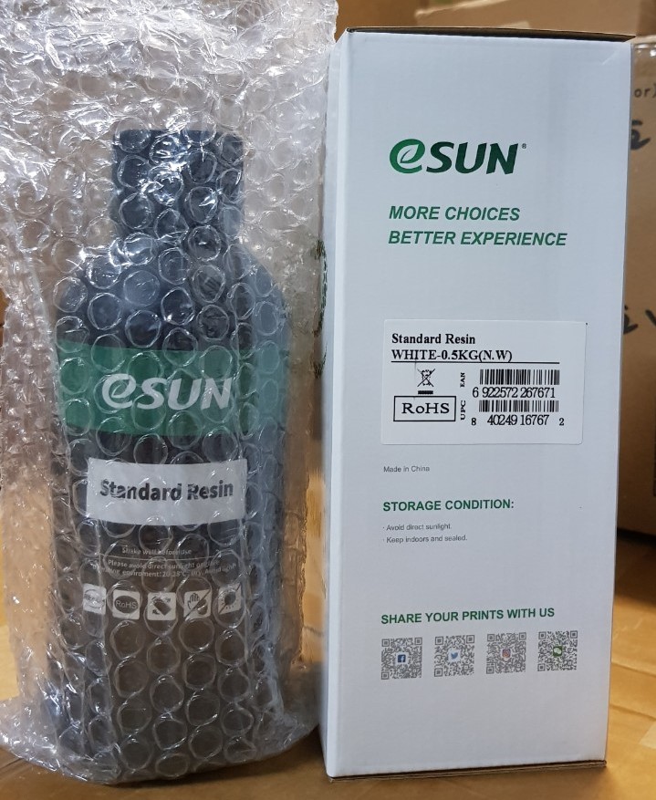 Nhựa in 3d ESUN Standard Resin 0.5-1kg/Chai Vỏ Nhựa