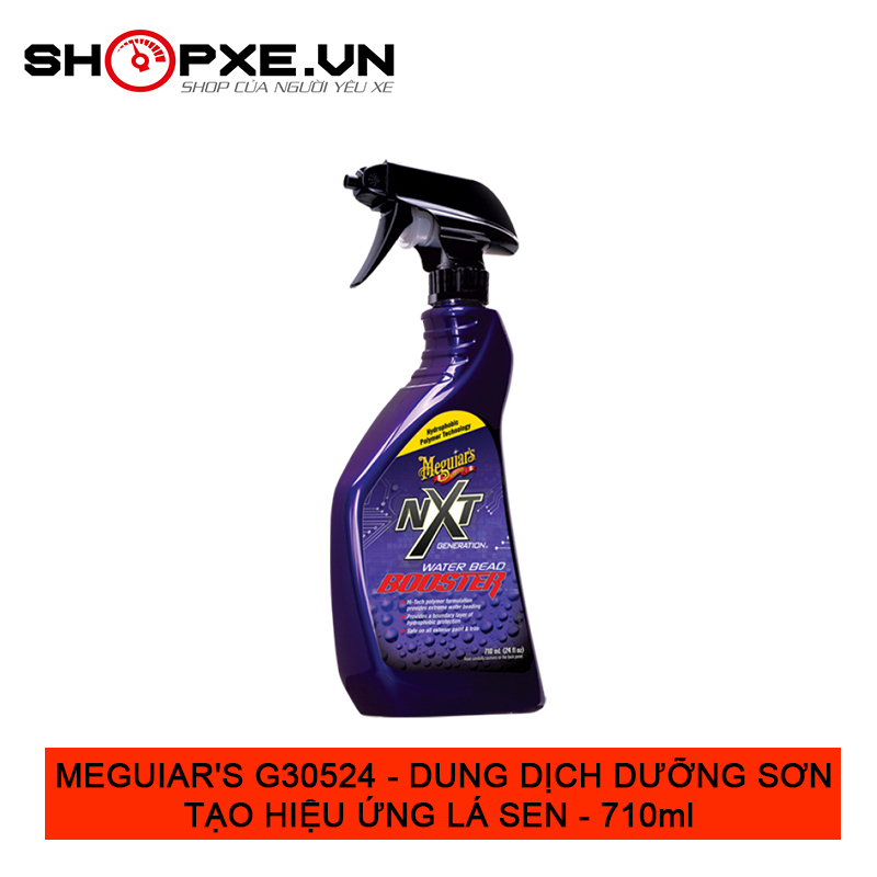 Phủ bóng sơn tạo hiệu ứng lá sen Meguiars NTX Generation Water Bead Booster, G30524, 710ml