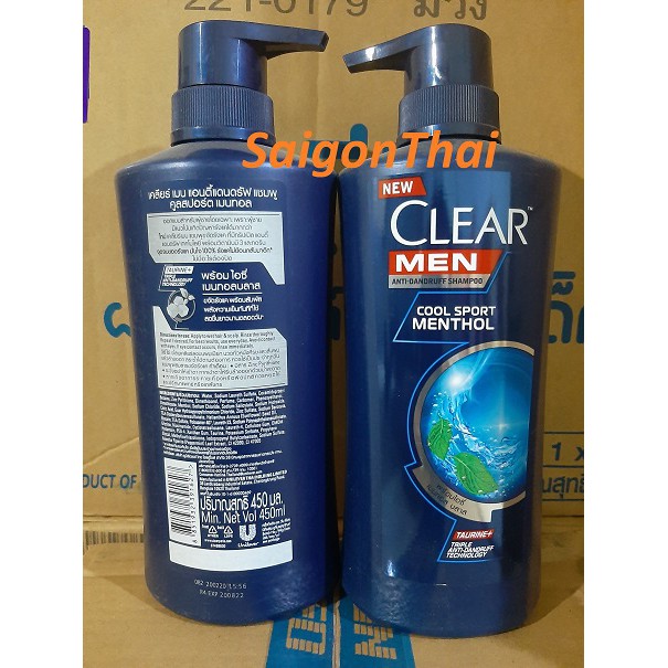 Dầu gội clear men bạc hà 410ml - thái lan