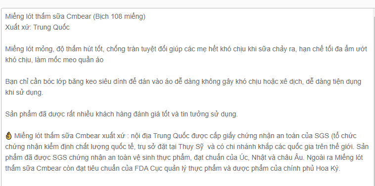 Miếng lót thấm sữa CMBear bịch 108 miếng tiết kiệm