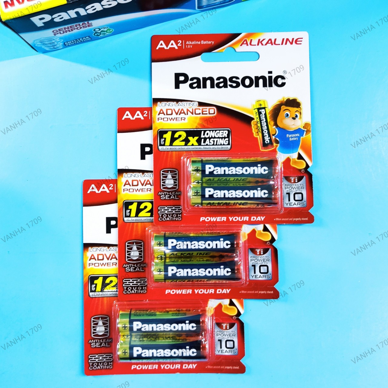 PANASONIC™ [ vỉ 02v ] pin ALKALINE size AA/AAA (cỡ tiểu và đũa) 1.5V