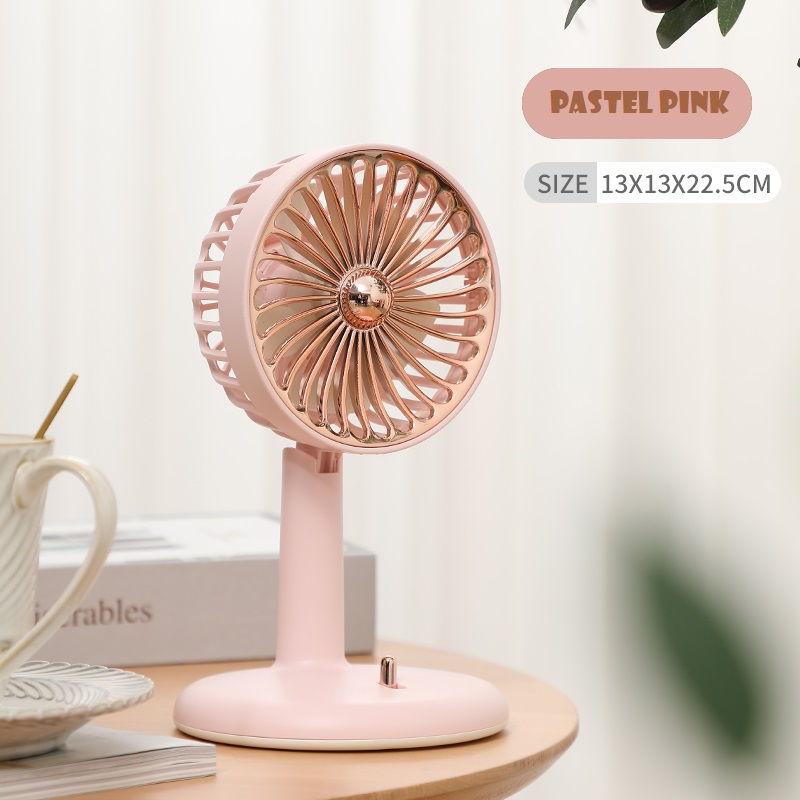 Quạt sạc mini để bàn cầm tay Vintage