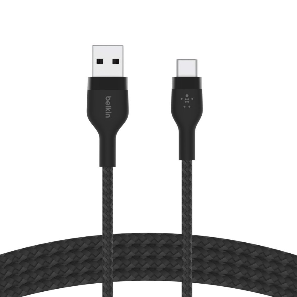 Cáp sạc USB Type C BOOST↑CHARGE™ PRO Flex Belkin vỏ silicon bọc dù 60W 1m CAB010 (tương thích iPhone 15)
